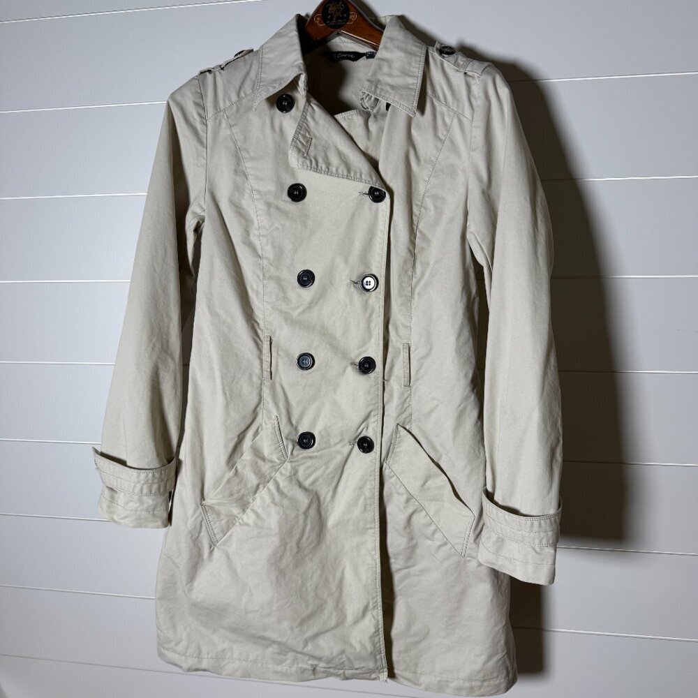 S Curve Light Jacket-Trench Coat Cream Size 10